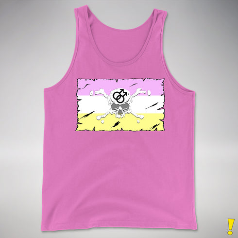 Twink Pride Pirate Flag Premium Tank Top - Neon Pink
